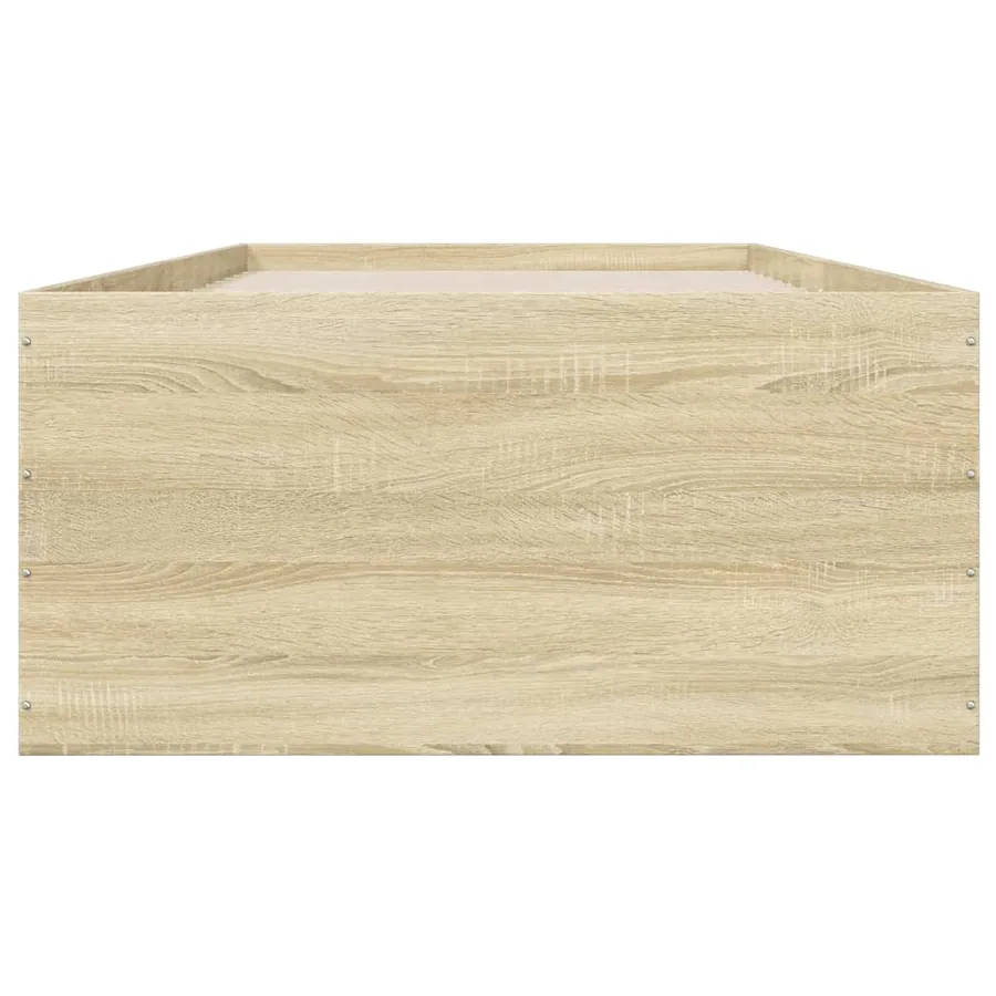 Cadre de lit sans matelas chêne sonoma 90x190 cm - 4