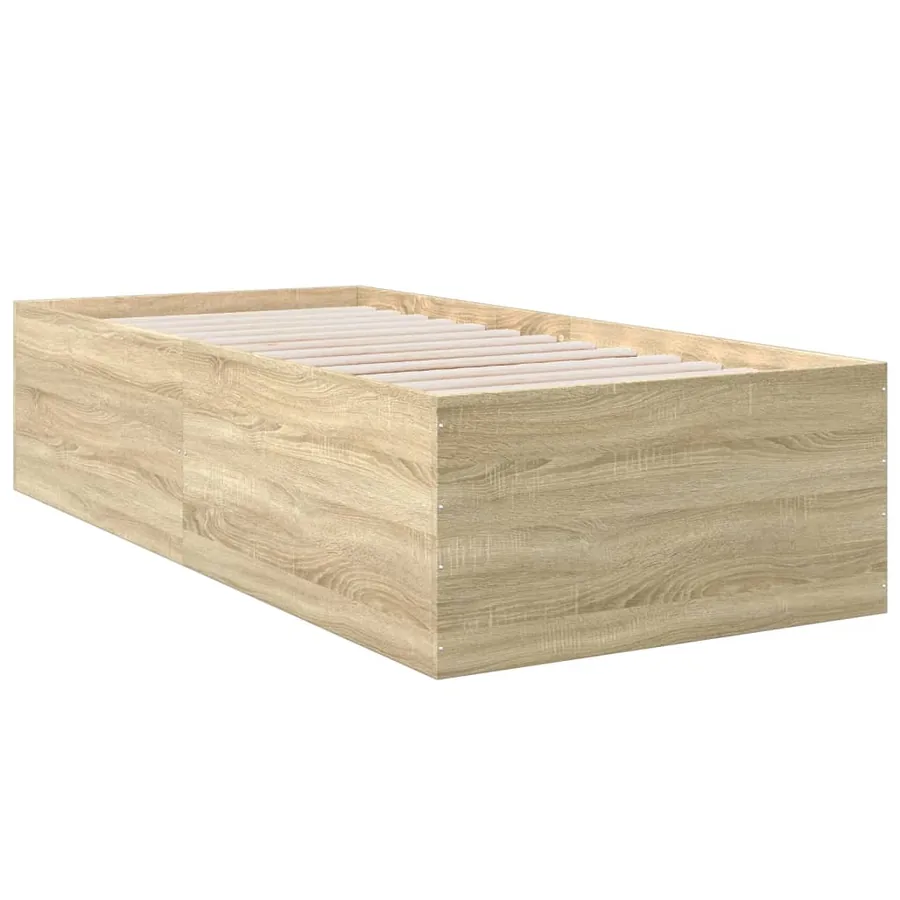 Cadre de lit sans matelas chêne sonoma 90x190 cm - 6
