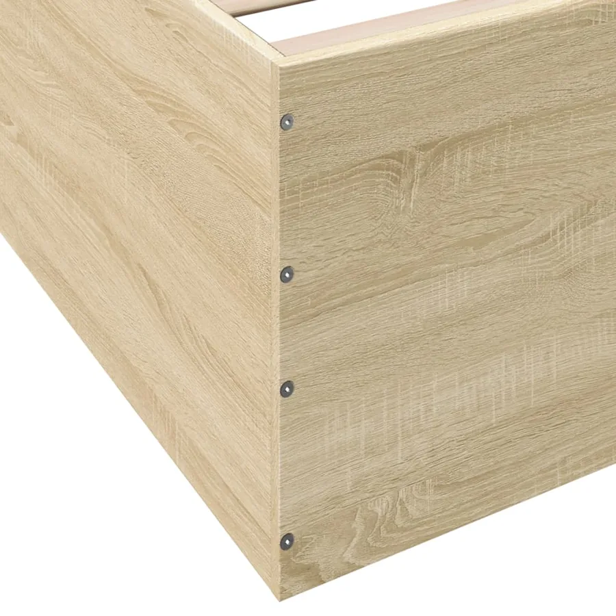 Cadre de lit sans matelas chêne sonoma 90x190 cm - 8