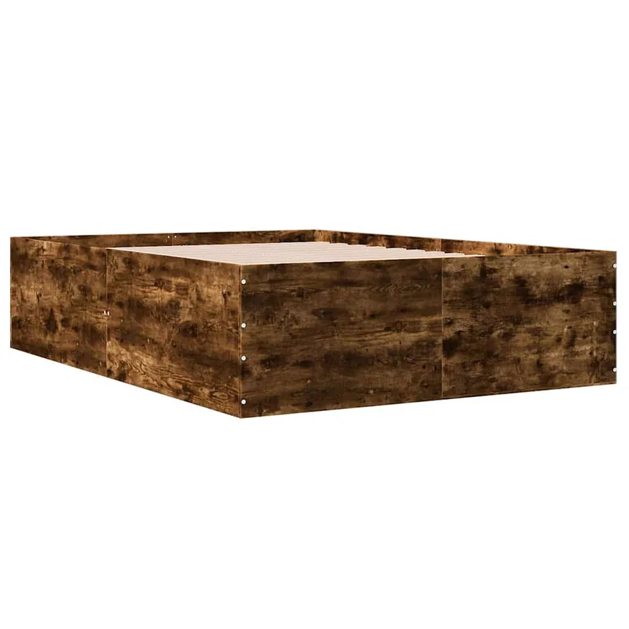 Cadre de lit sans matelas chêne fumé 120x200 cm - 3
