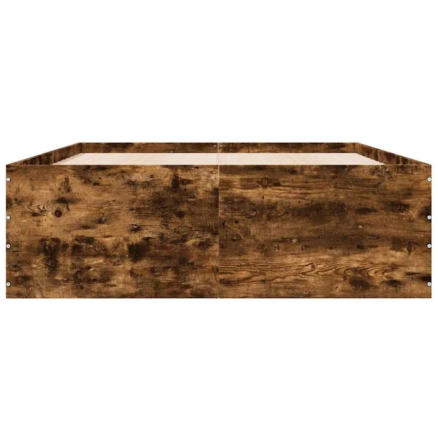 Cadre de lit sans matelas chêne fumé 120x200 cm - 4