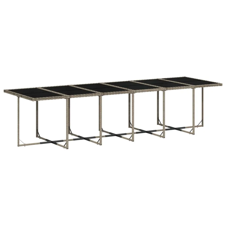 Ensemble à manger de jardin 17 pcs et coussins résine tressée - 3