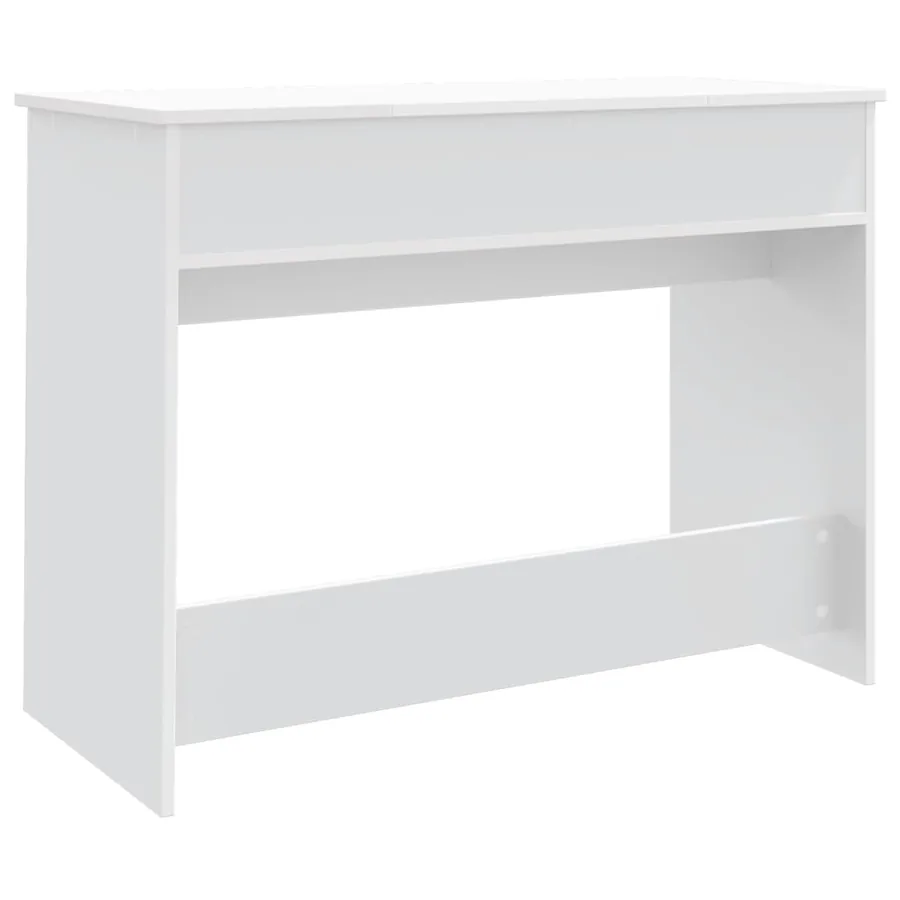 Coiffeuse avec miroir blanc 100x45x76 cm - 7