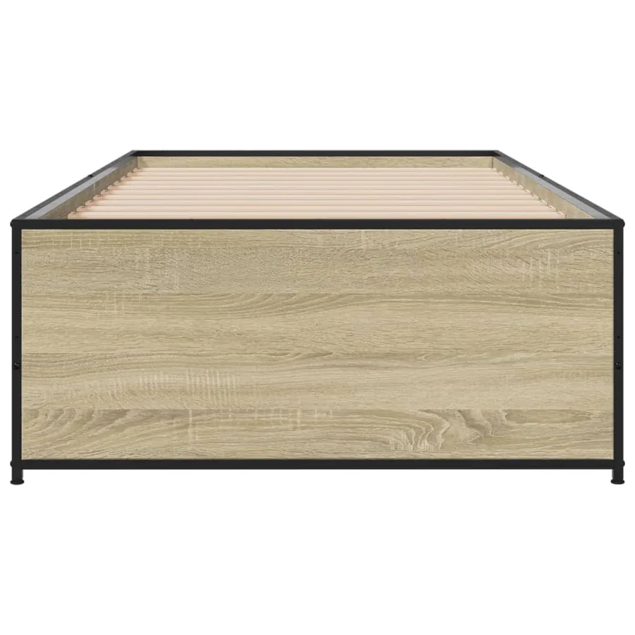 Cadre de lit sans matelas chêne sonoma 100x200 cm - 4