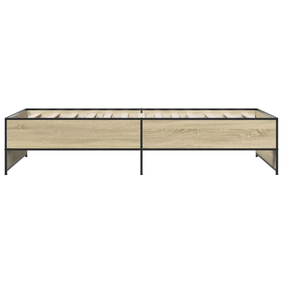 Cadre de lit sans matelas chêne sonoma 100x200 cm - 5