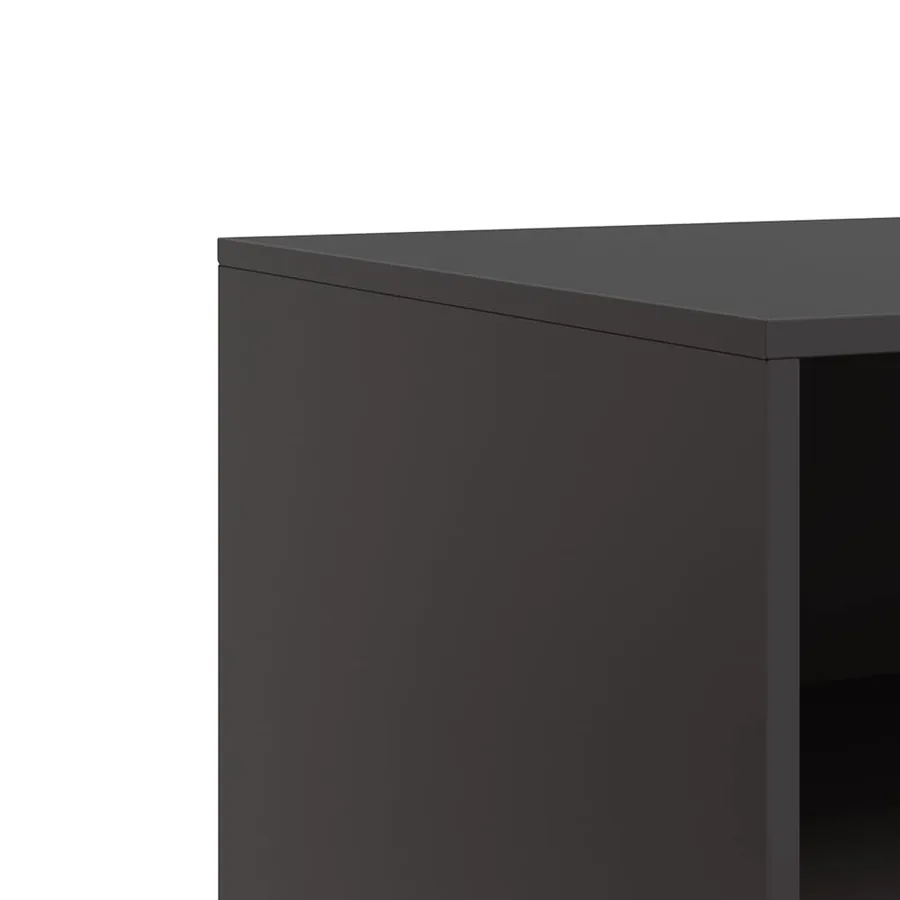 Meubles TV 2 pcs noir 67x39x44 cm acier - 10