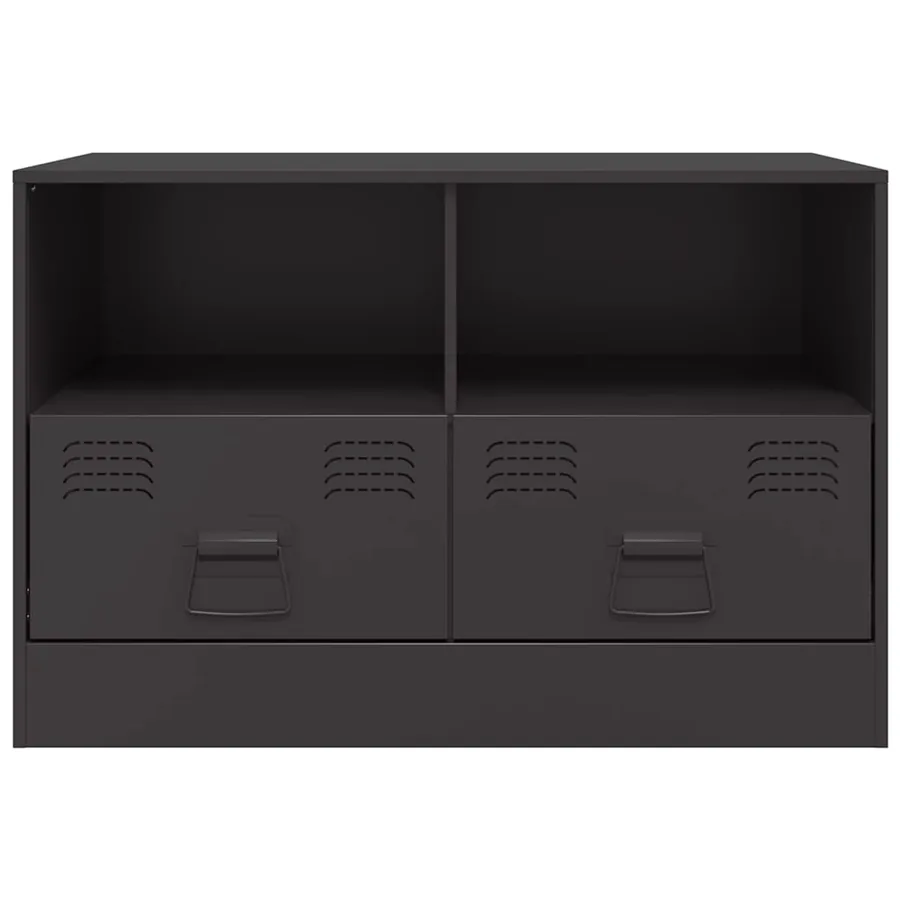 Meubles TV 2 pcs noir 67x39x44 cm acier - 5