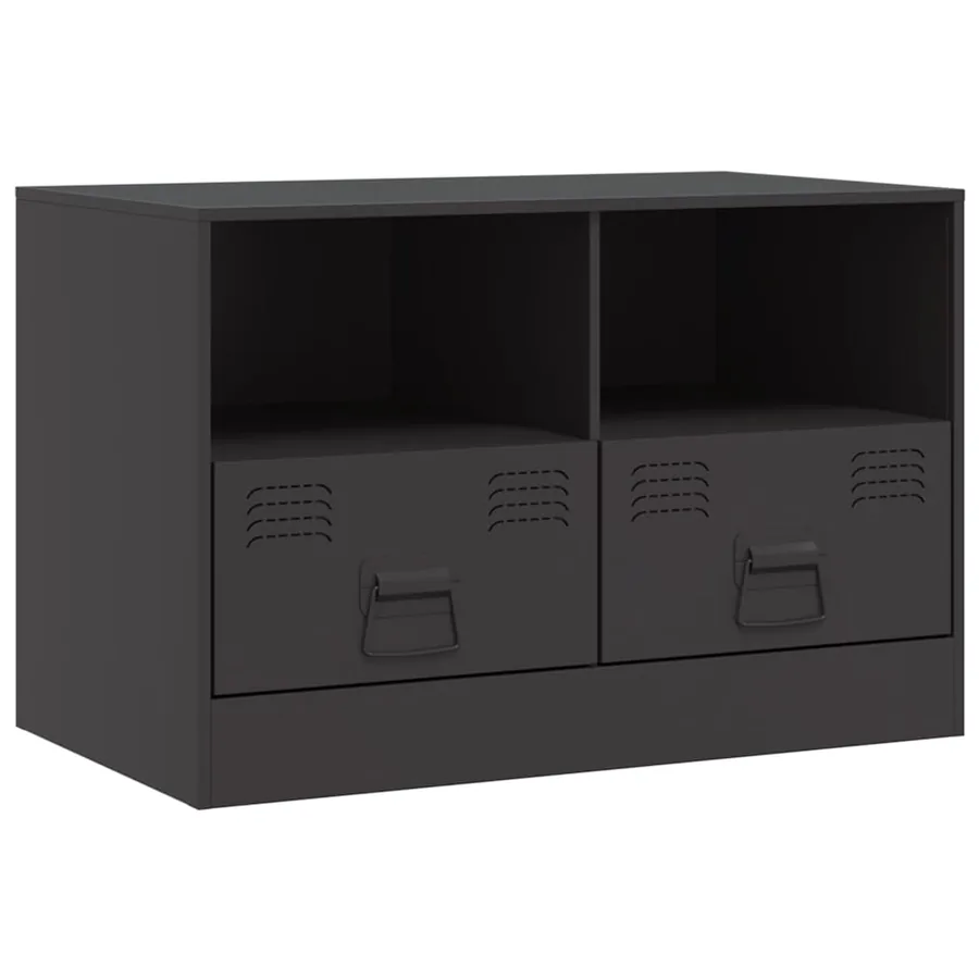 Meubles TV 2 pcs noir 67x39x44 cm acier - 7