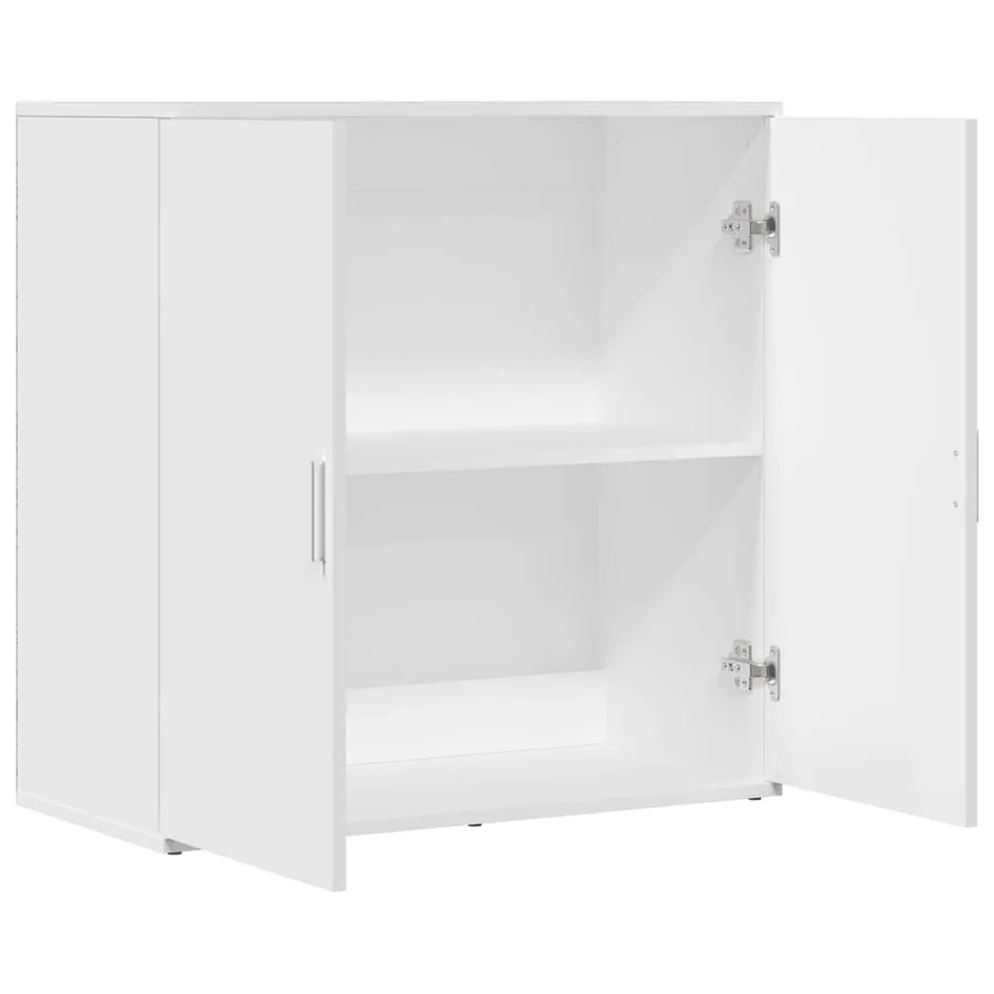 Buffet blanc 79x38x80 cm bois d’ingénierie - 6