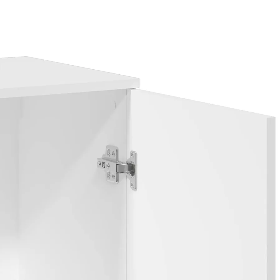Buffet blanc 79x38x80 cm bois d’ingénierie - 9