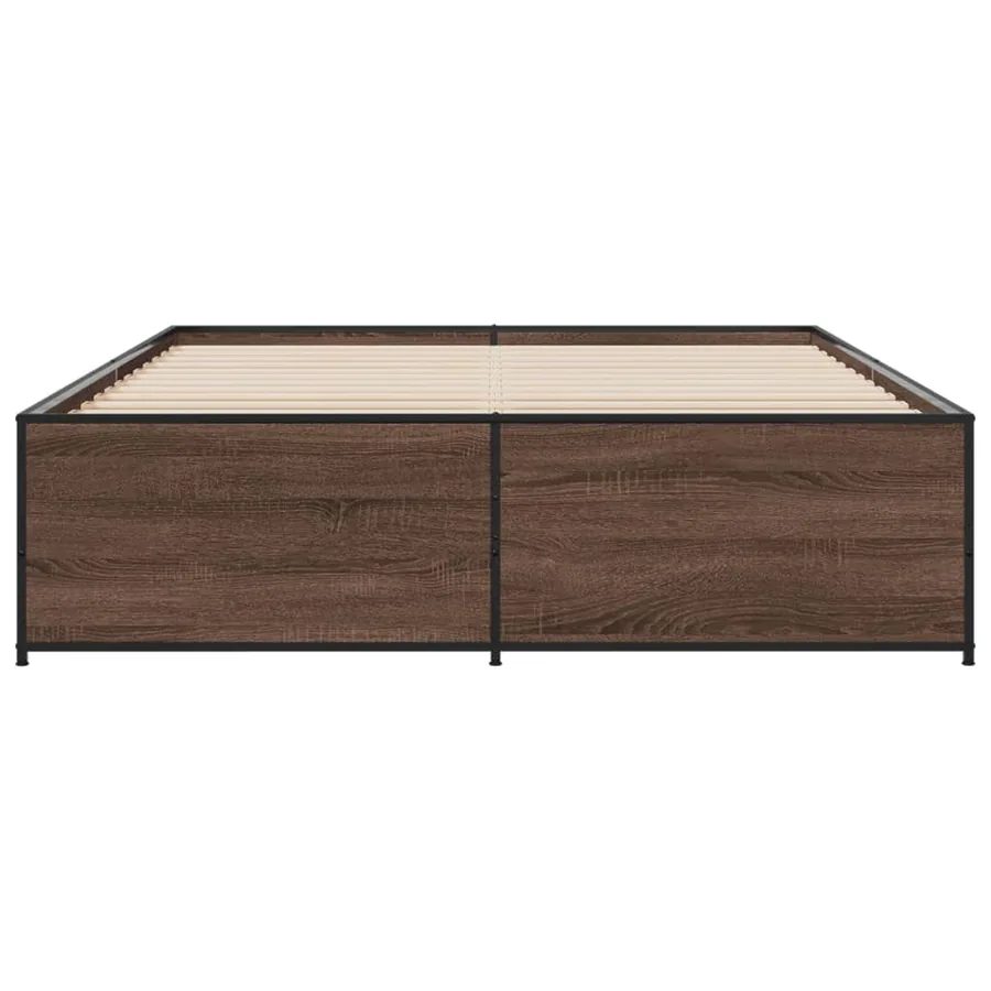 Cadre de lit sans matelas chêne marron 160x200 cm - 4