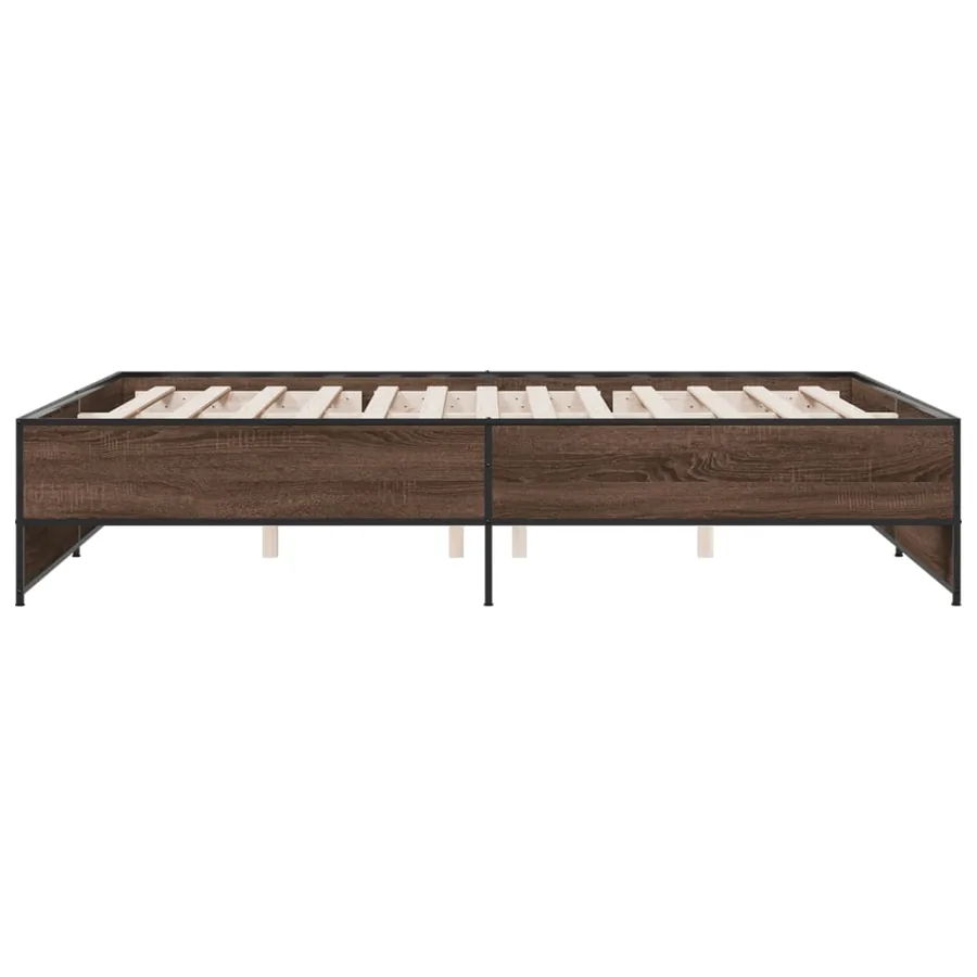 Cadre de lit sans matelas chêne marron 160x200 cm - 5