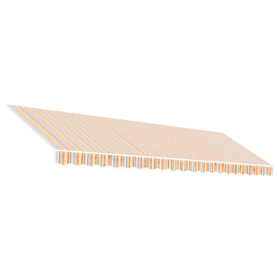 Tissu de remplacement pour auvent orange et bleu 5x3 m polyester - 2