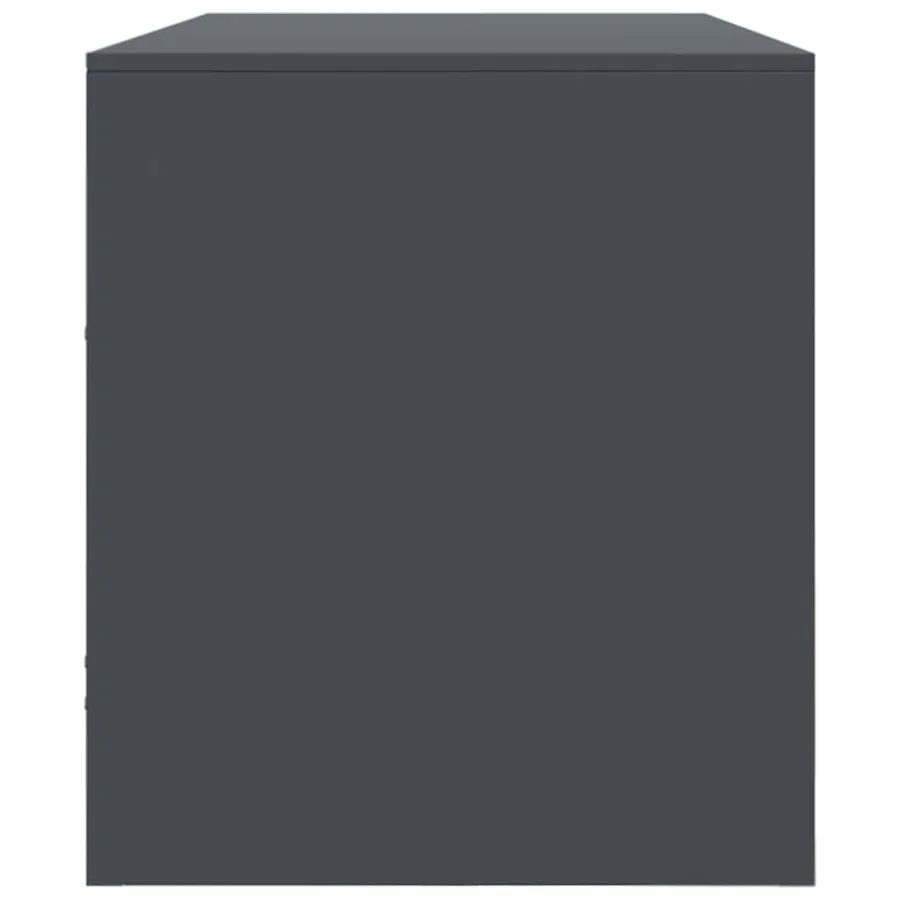 Meuble TV anthracite 99x39x44 cm acier - 8