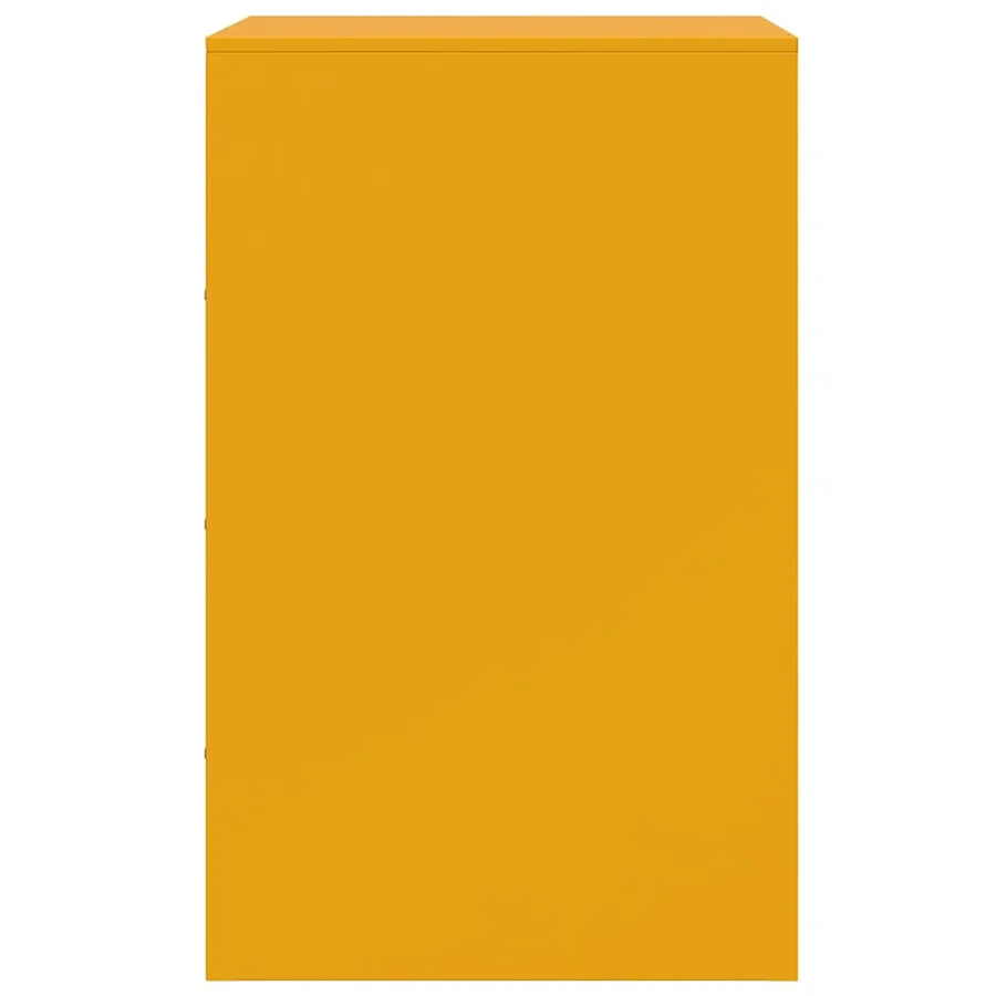 Tables de chevet 2 pcs jaune moutarde 34,5x39x62 cm acier - 7