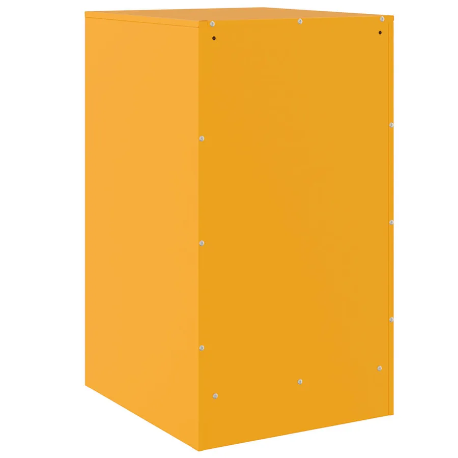 Tables de chevet 2 pcs jaune moutarde 34,5x39x62 cm acier - 8