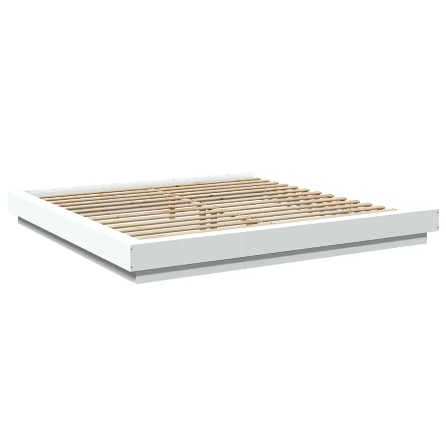 Cadre de lit avec lumières LED sans matelas blanc 180x200 cm - 3