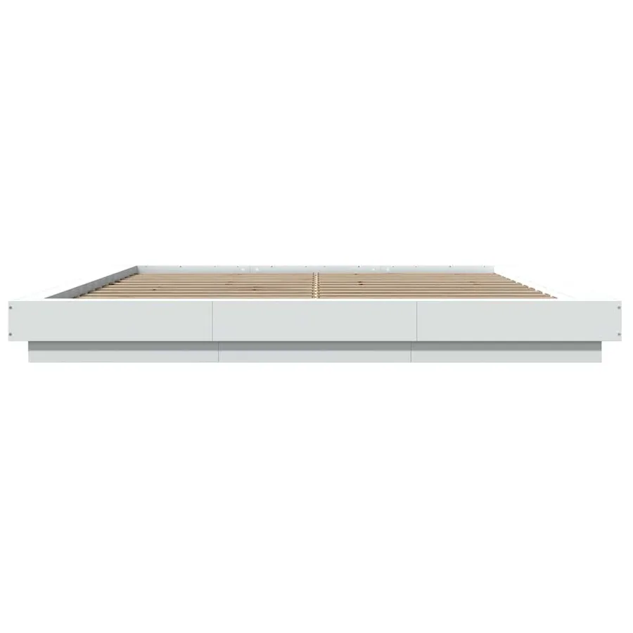 Cadre de lit avec lumières LED sans matelas blanc 180x200 cm - 5
