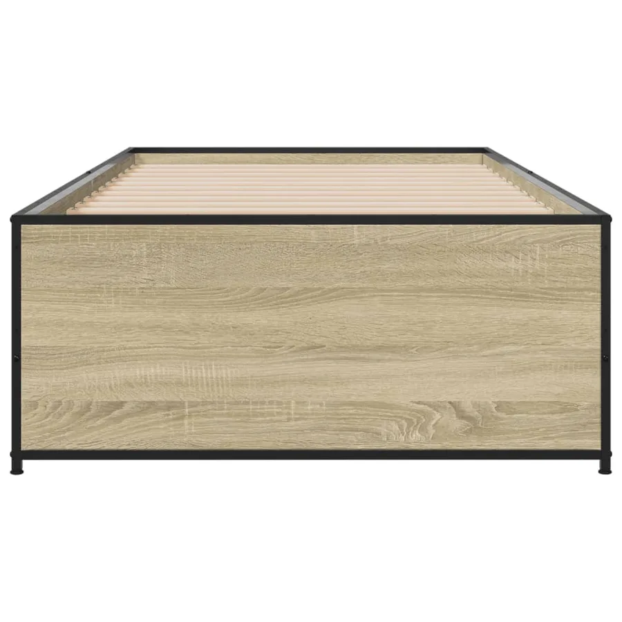 Cadre de lit sans matelas chêne sonoma 90x200 cm - 4