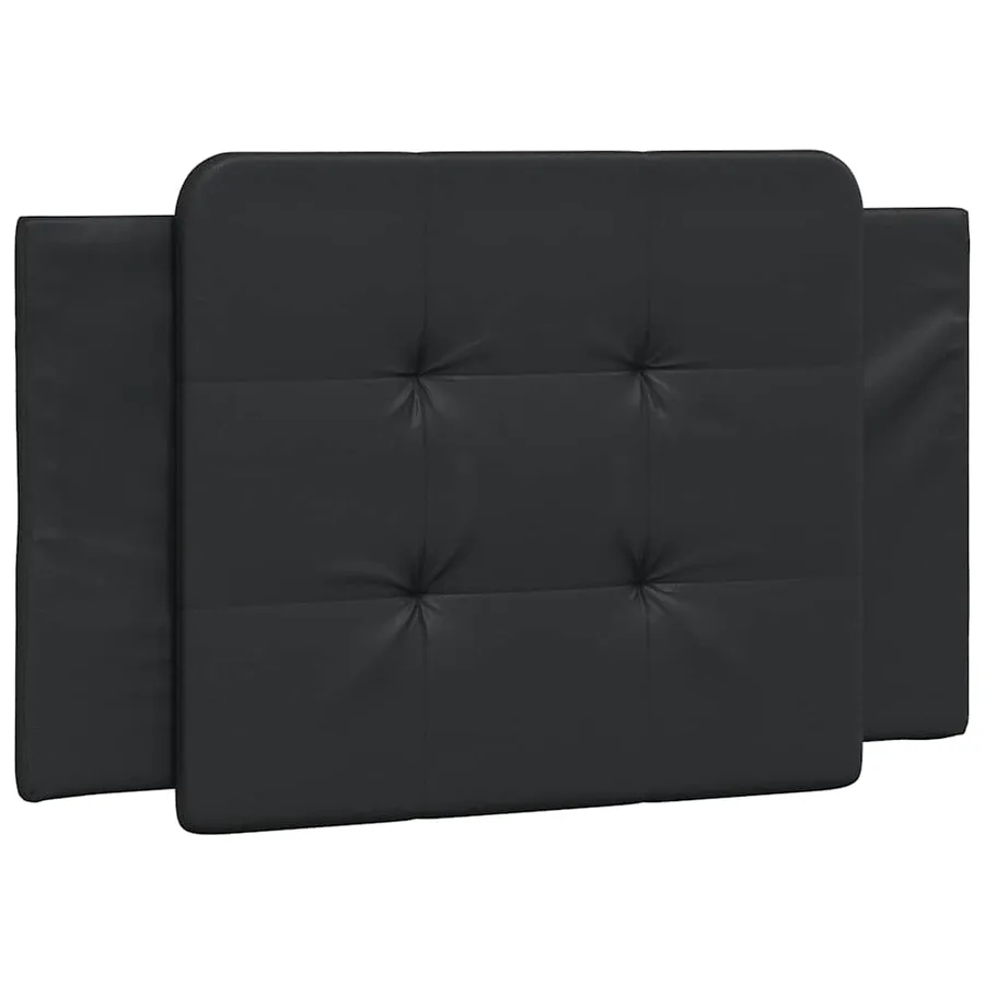 Cadre de lit sans matelas Zadar noir 90x200 cm similicuir - 8