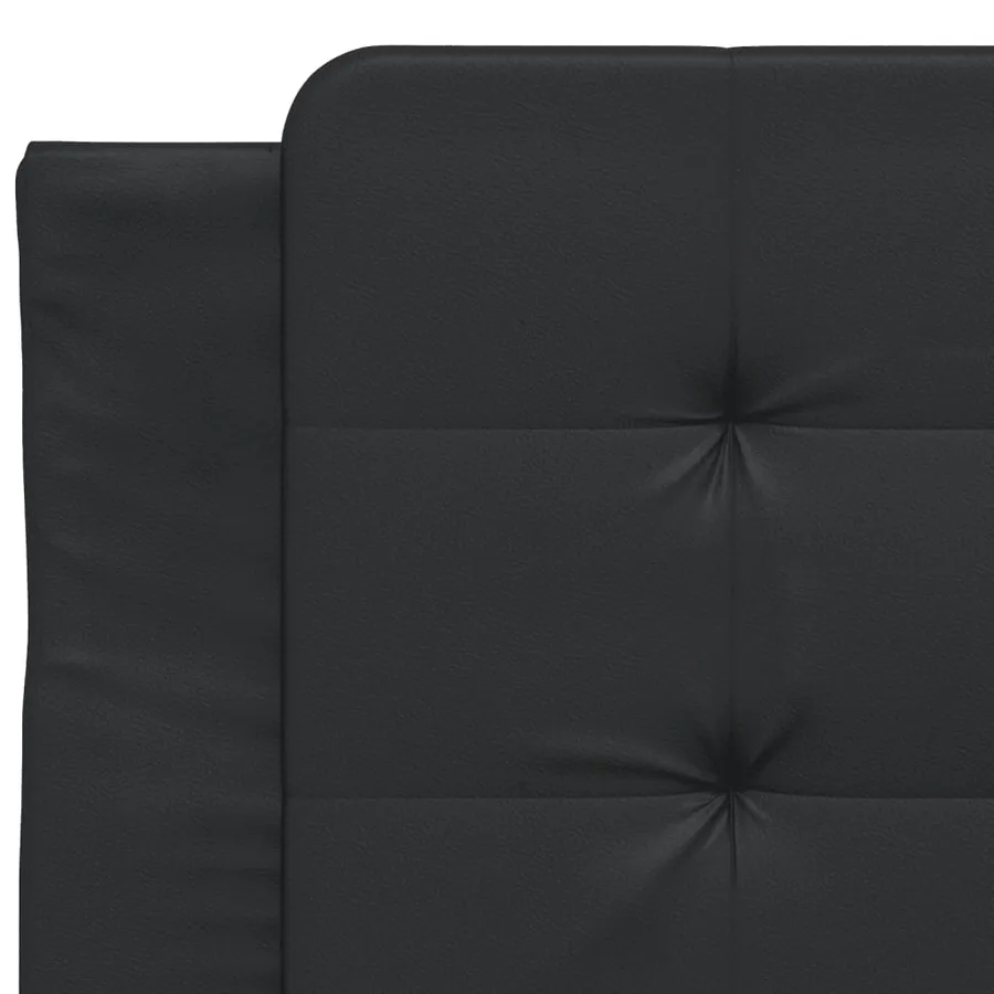 Cadre de lit sans matelas Zadar noir 80x200 cm similicuir - 7