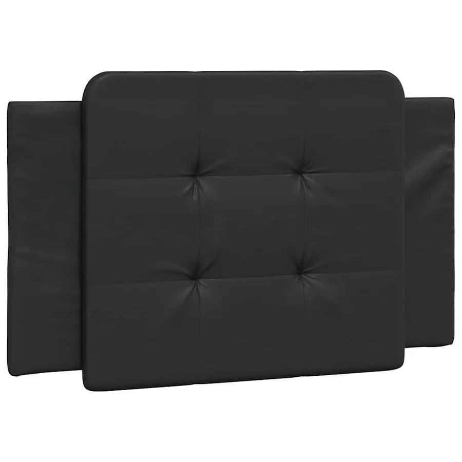 Cadre de lit sans matelas Zadar noir 80x200 cm similicuir - 8
