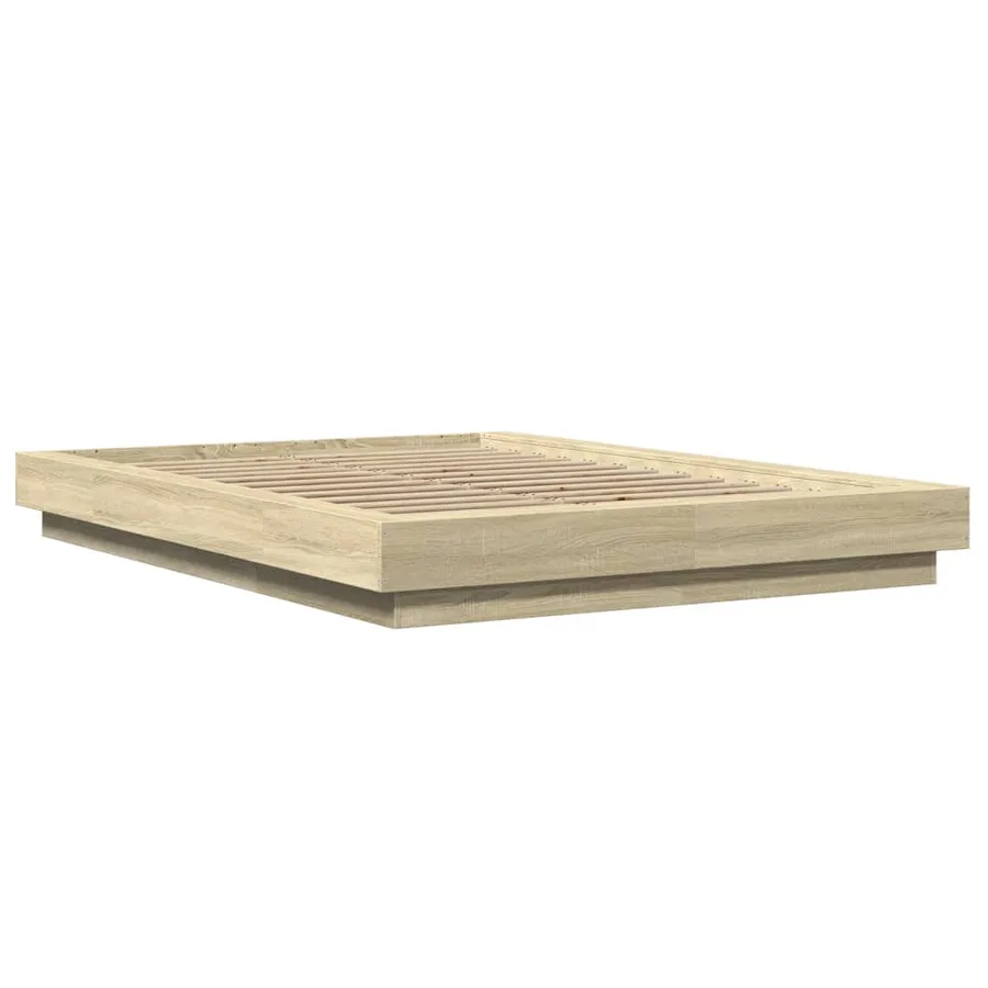 Cadre de lit sans matelas chêne sonoma 140x200 cm - 3