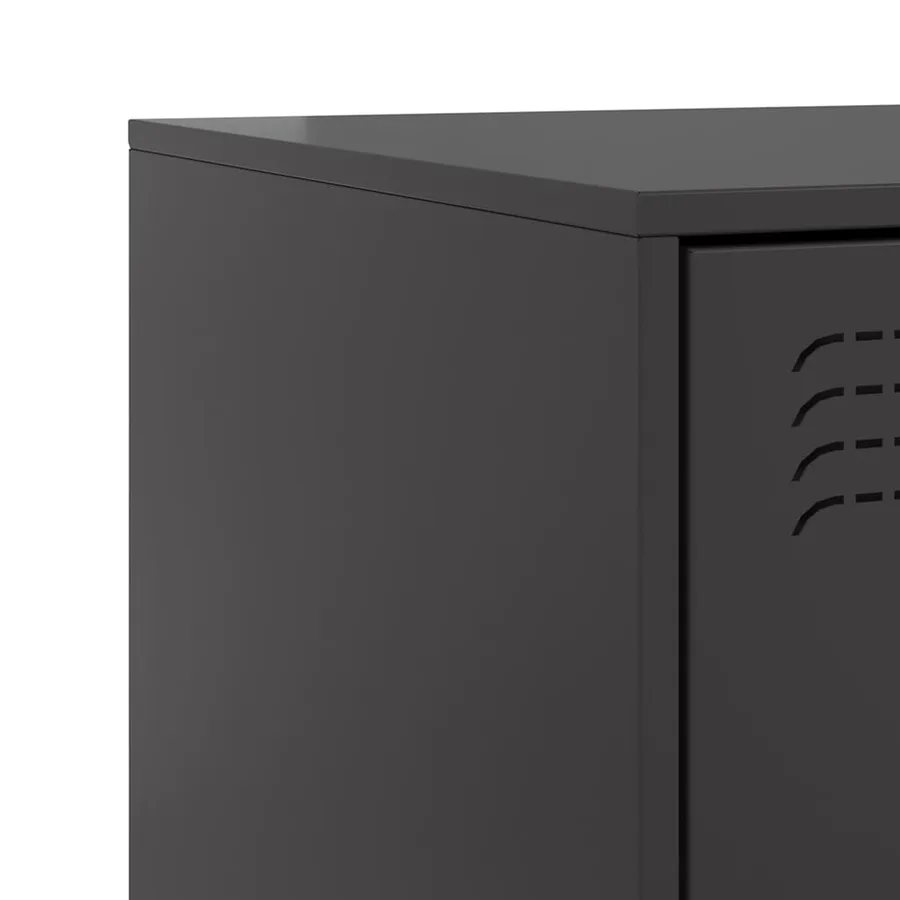 Table de chevet noir 34,5x39x62 cm acier - 10