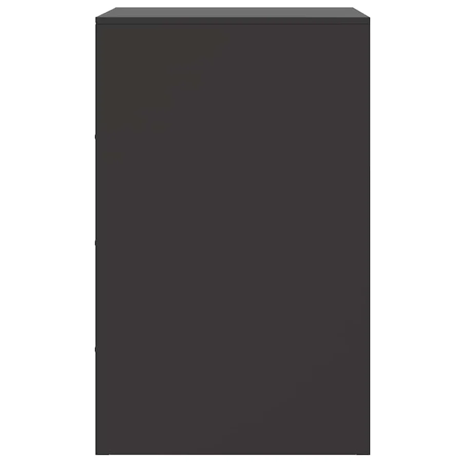 Table de chevet noir 34,5x39x62 cm acier - 8