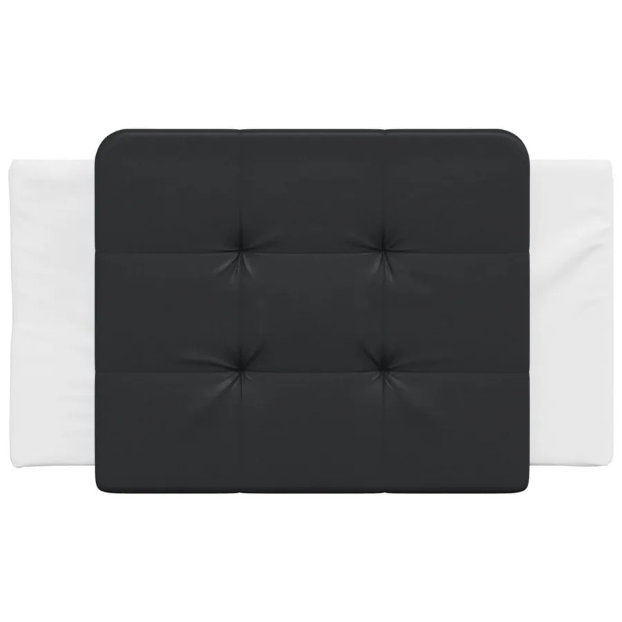 Coussin de tête de lit Zadar noir et blanc 90 cm similicuir - 4