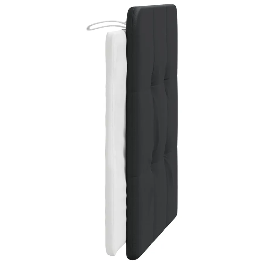 Coussin de tête de lit Zadar noir et blanc 90 cm similicuir - 5