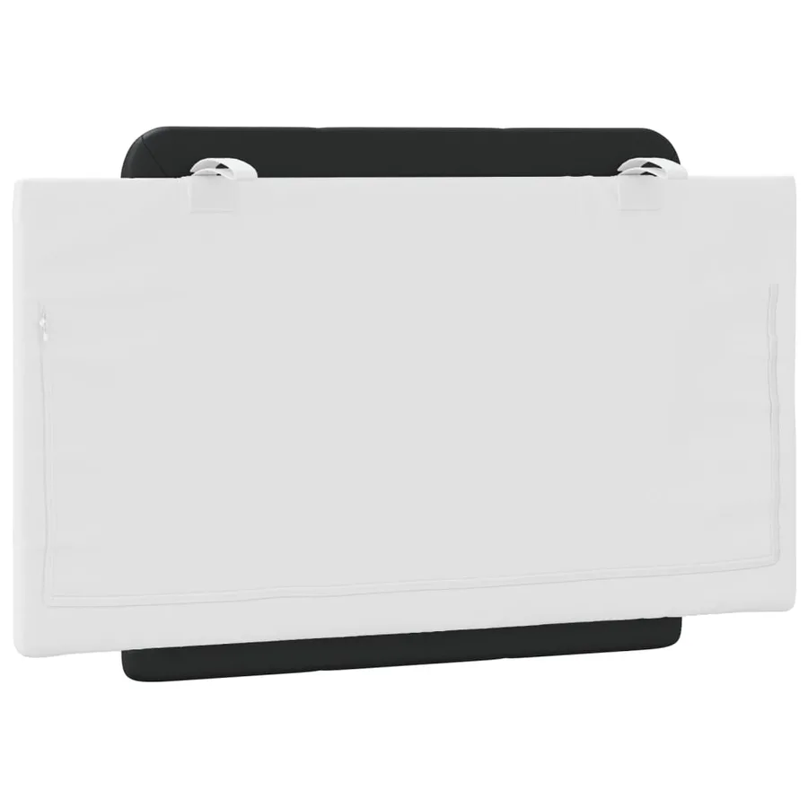 Coussin de tête de lit Zadar noir et blanc 90 cm similicuir - 6