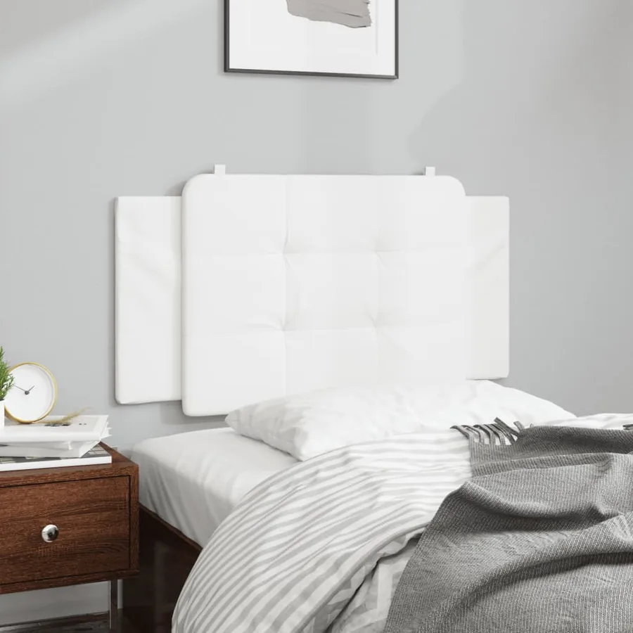 Coussin de tête de lit Zadar blanc 100 cm similicuir