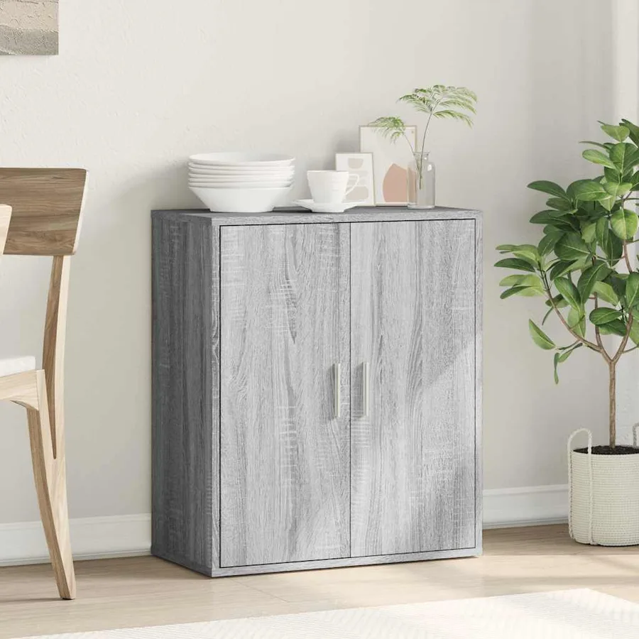 Buffet sonoma gris 79x38x80 cm bois d'ingénierie - 3