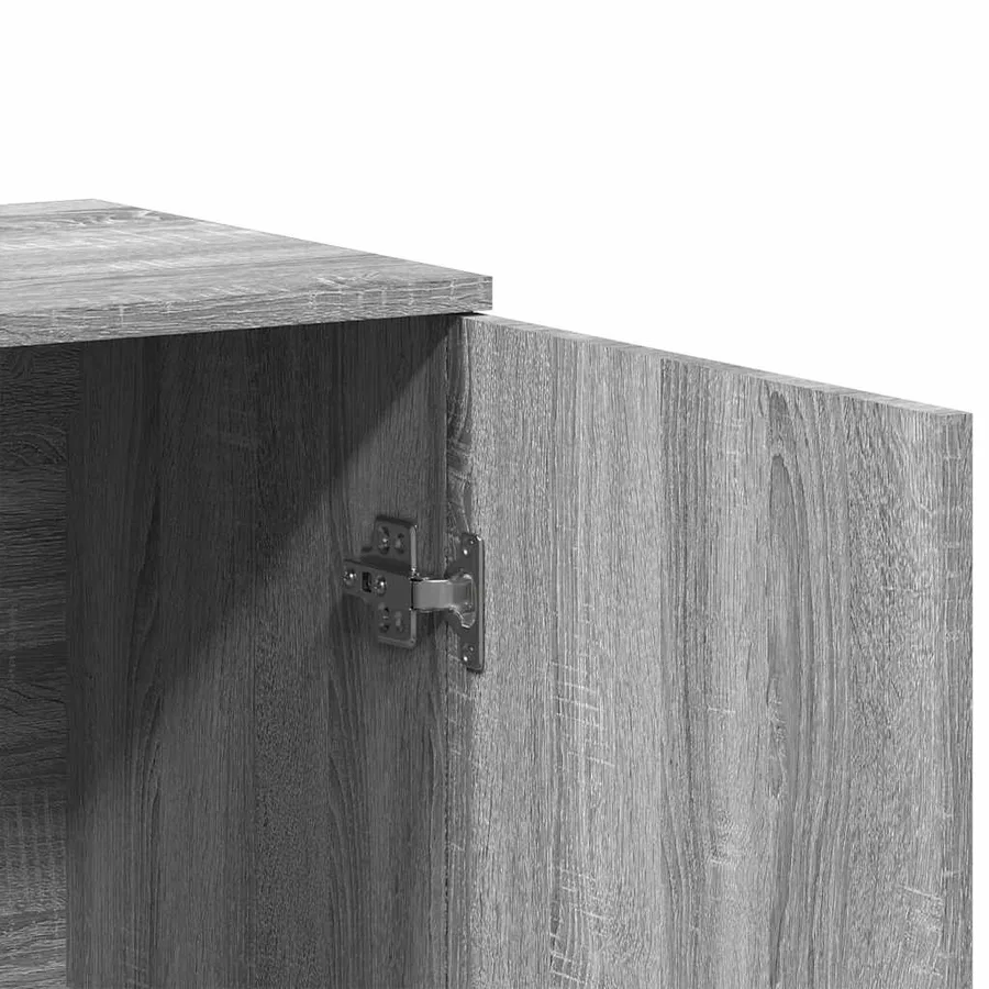 Buffet sonoma gris 79x38x80 cm bois d'ingénierie - 9
