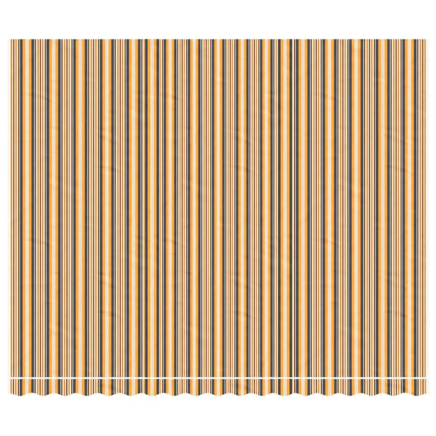 Tissu de remplacement pour auvent orange et noir 4,5x3,5 m polyester - 3