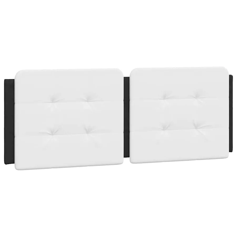Cadre de lit sans matelas Zadar noir et blanc 120x200 cm similicuir - 8