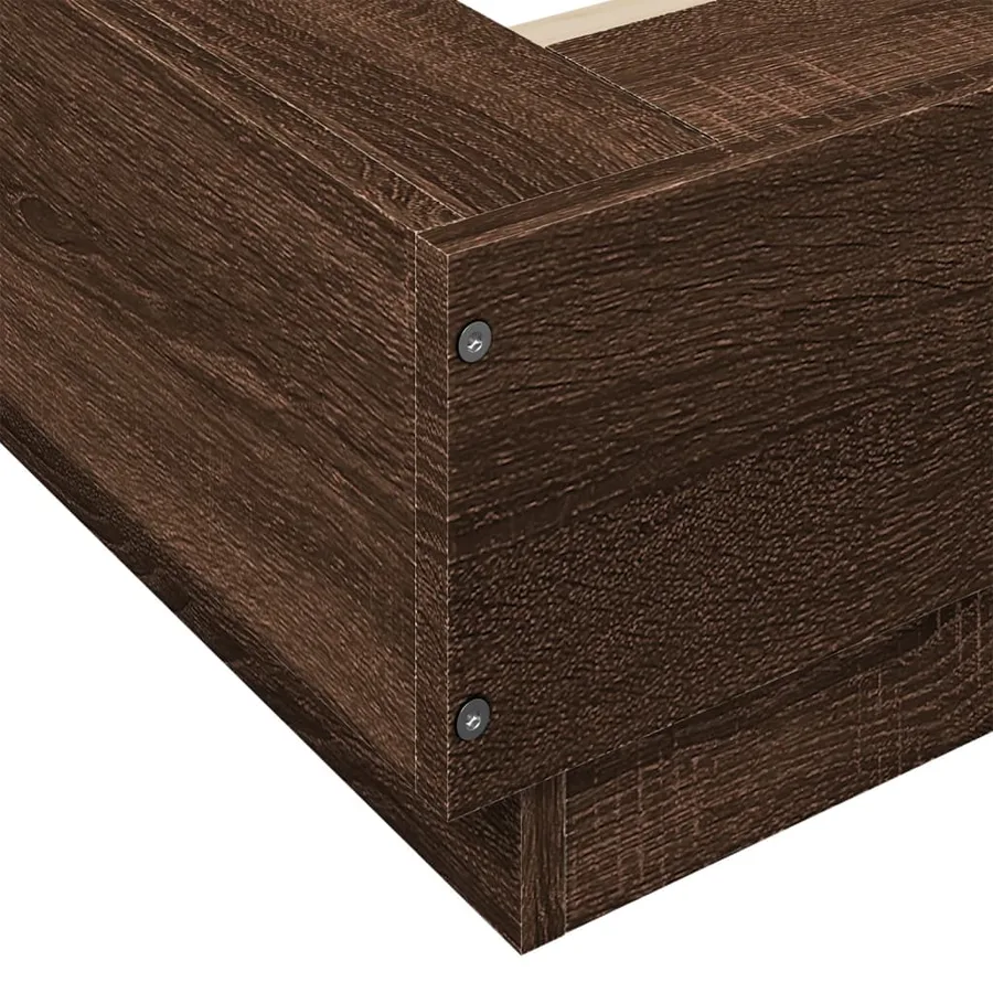 Cadre de lit avec lumières LED sans matelas 90x190 cm - 10