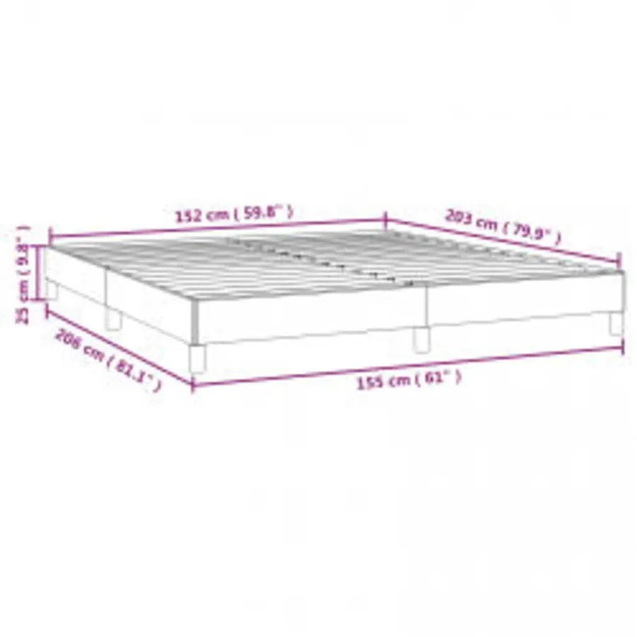 Cadre de lit gris clair 152x203 cm velours - 10