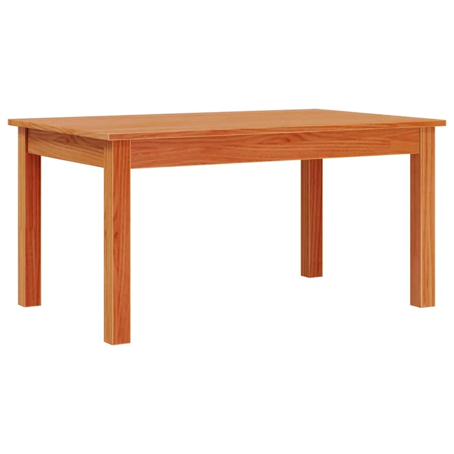 Table basse cire marron 80x50x40 cm bois massif de pin - 2