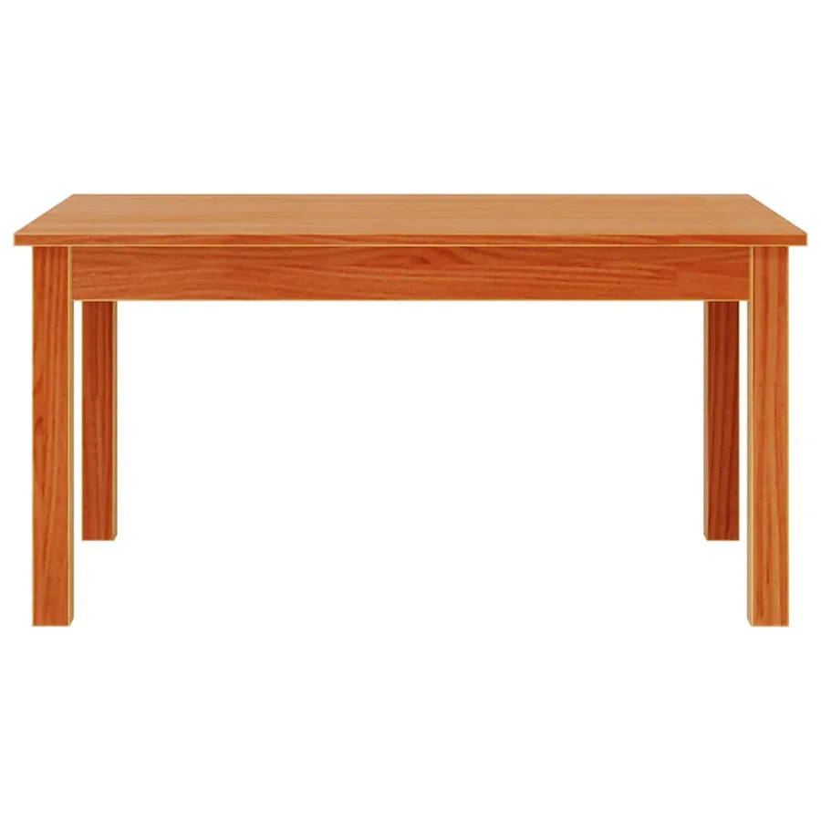 Table basse cire marron 80x50x40 cm bois massif de pin - 5