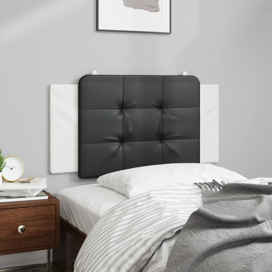 Coussin de tête de lit Zadar noir et blanc 100 cm similicuir - 3