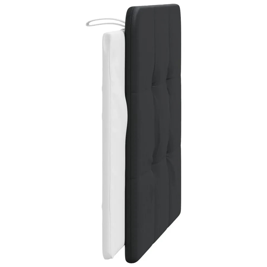 Coussin de tête de lit Zadar noir et blanc 100 cm similicuir - 5