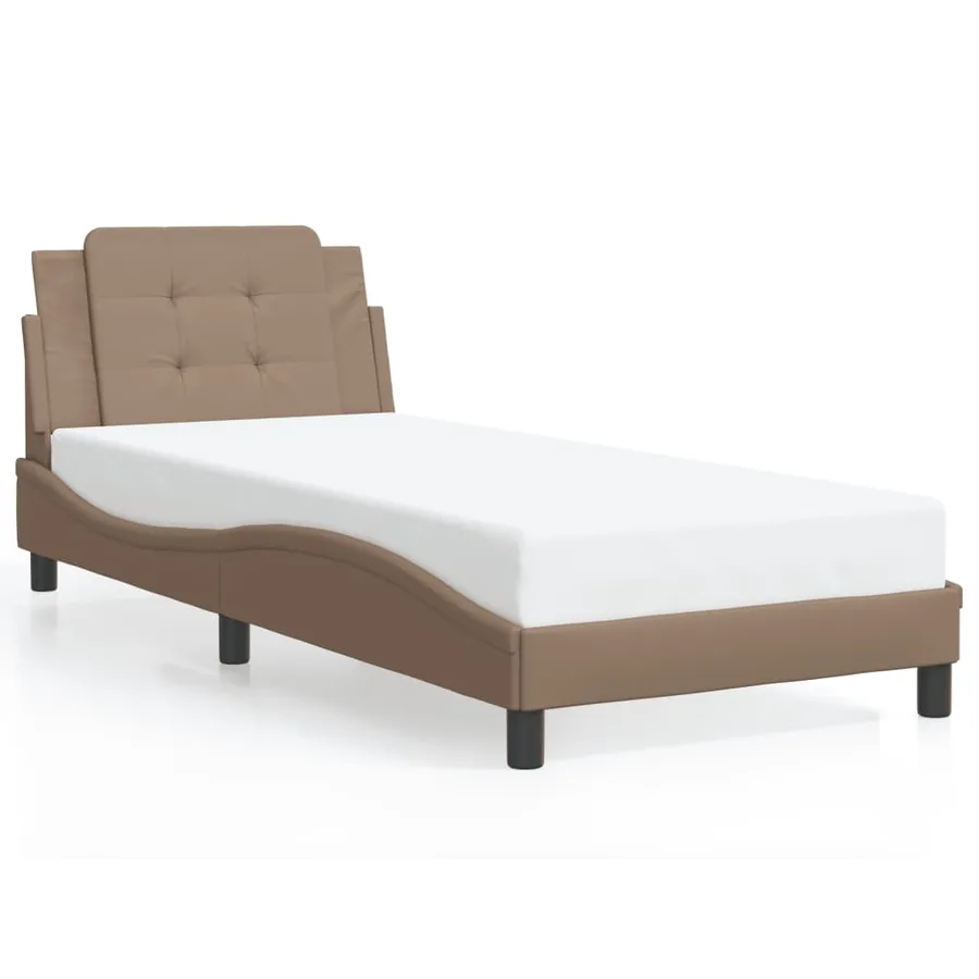 Cadre de lit avec LED sans matelas Zadar cappuccino 100x200 cm - 5