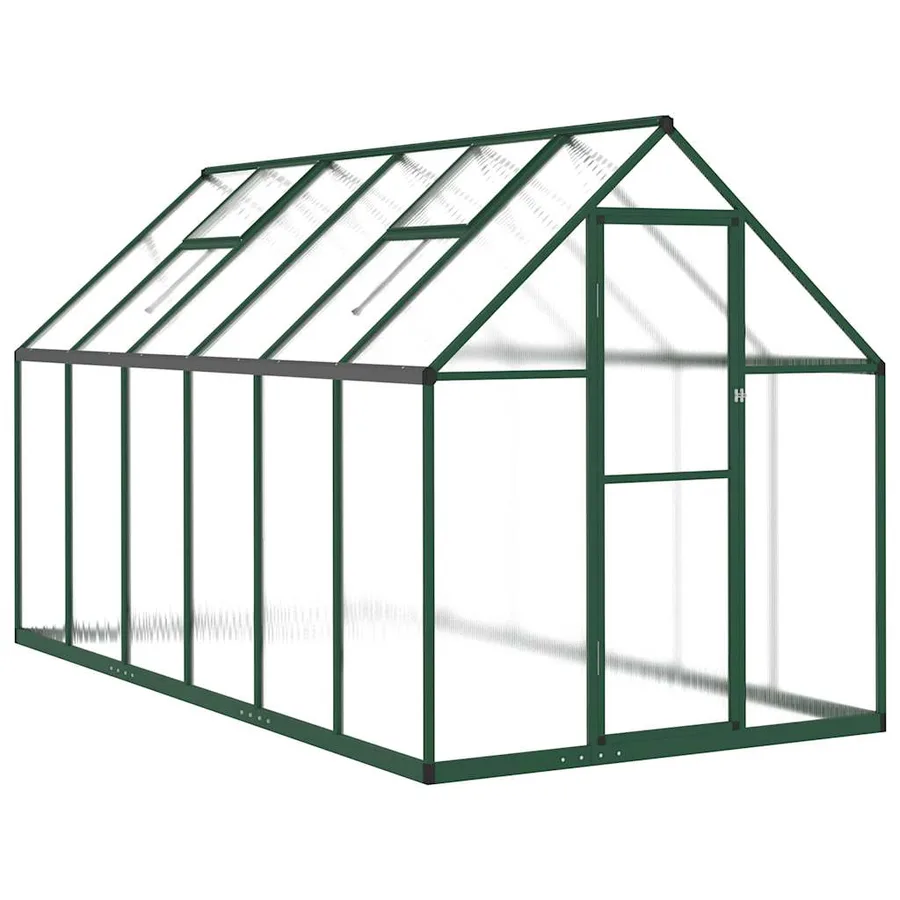 Serre avec cadre de base vert 334x169x195 cm aluminium - 2