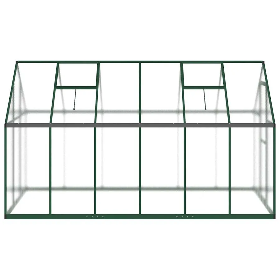 Serre avec cadre de base vert 334x169x195 cm aluminium - 4