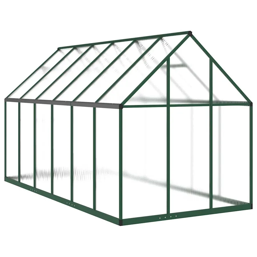 Serre avec cadre de base vert 334x169x195 cm aluminium - 5