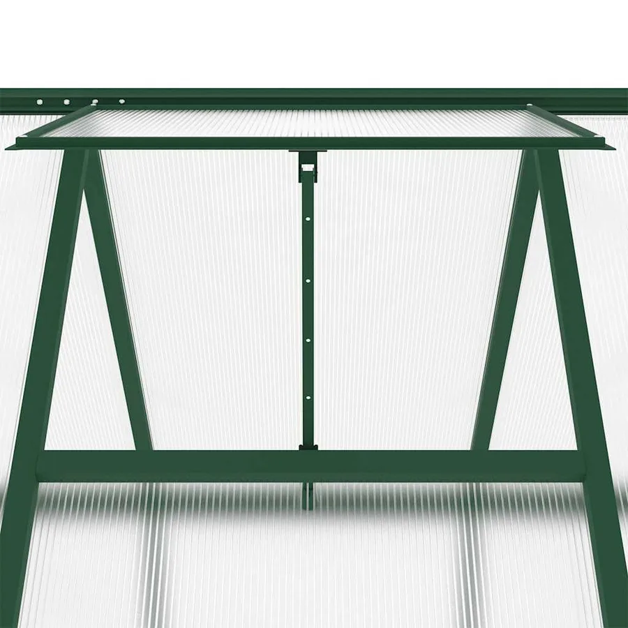 Serre avec cadre de base vert 334x169x195 cm aluminium - 9