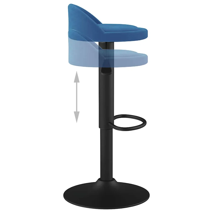 Tabouret de bar Bleu Velours - 6