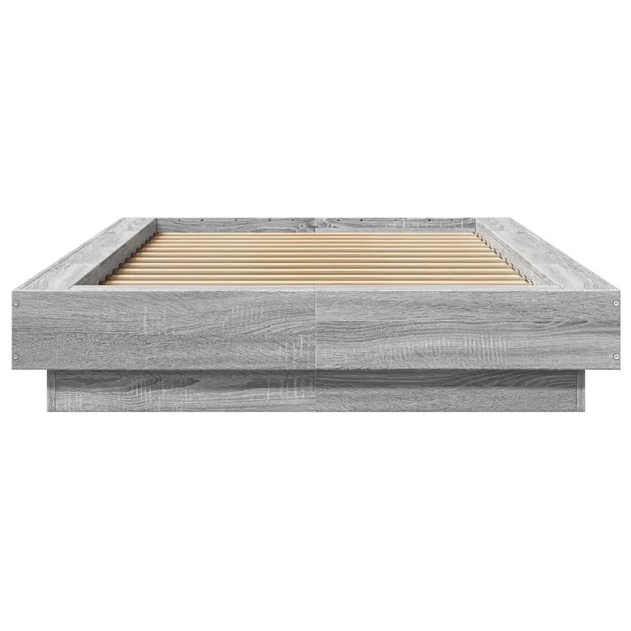 Cadre de lit sans matelas sonoma gris 100x200 cm - 4